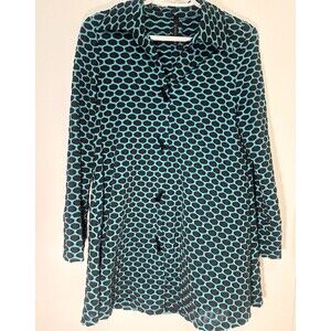 IC by Connie K Sheer Tunic Blouse – Made in USA – Size S Artwear Y2K Lagenlook